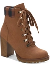 Sun + Stone Octavia Womens Faux Leather Ankle Combat & Lace-up Boots In Multi