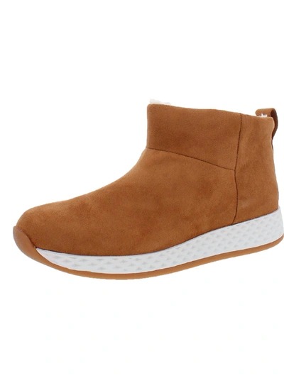 Urban Sport Ollie Womens Faux Fur Faux Suede Ankle Boots In Brown