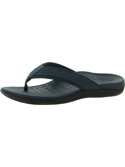 Vionic 544mtide Mens Nubuck Sandals Flip-flops In Blue