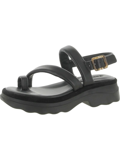 Vince Quenelle Braided Leather Slingback Sandals In Black