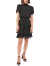 MSK PETITES WOMENS MOCK NECK MINI COCKTAIL AND PARTY DRESS