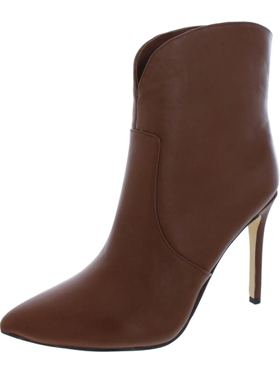 Nine West Tolate Womens Leather Dressy Ankle Boots In Brown
