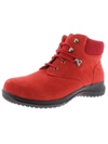 Wanderlust Boston Womens Ribbed Trim Cold Weather Winter Boots In Red