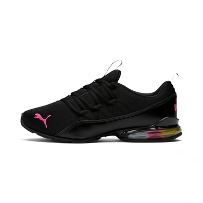 Puma Riaze Prowl Rainbow Women's Sneakers In Black-luminous Pink