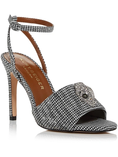 Kurt Geiger Kensington Sandal Womens Dressy Evening Ankle Strap In Silver
