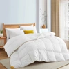 PUREDOWN HOTEL QUALITY WHITE GOOSE DOWN COMFORTER 100% COTTON COVER ALL SEASON, KING OR QUEEN