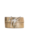 Giuseppe Zanotti Giuseppe Snakeskin-effect Belt In Gold