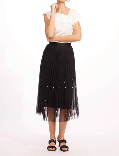 Eva Franco Lila Pearl Tulle Skirt In Black