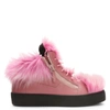 Giuseppe Zanotti Marlena Winter Mid-top Sneakers In Pink