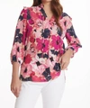 TYLER BOE MAGGIE SILK FLORAL TOP IN WATERCOLOR