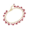 Ross-simons Ruby Drop Bracelet In 18kt Gold Over Sterling In Multi