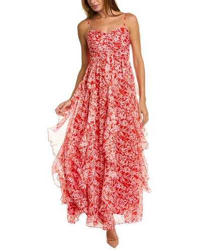 Badgley Mischka Women's Embellished Floral Ruffled Gown In Pink