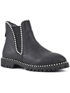 SEVEN DIALS SOUTH END WOMENS FAUX LEATHER EMBELLISHED ANKLE BOOTS