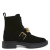 Giuseppe Zanotti Adric Velvet Ankle Boots In Black