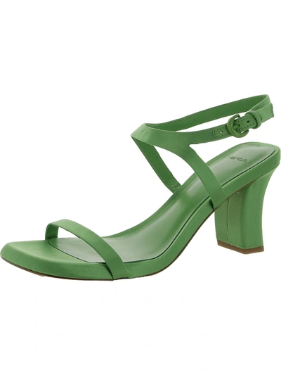 Vince Luella 2 Womens Satin Ankle Strap Heels In Green