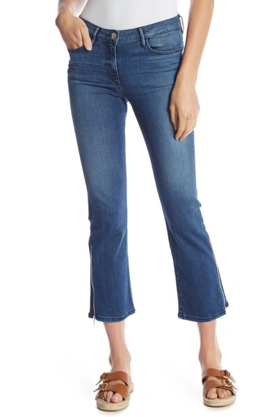 3x1 Presley Gusset Zip Jeans Cropped Denim In Blue