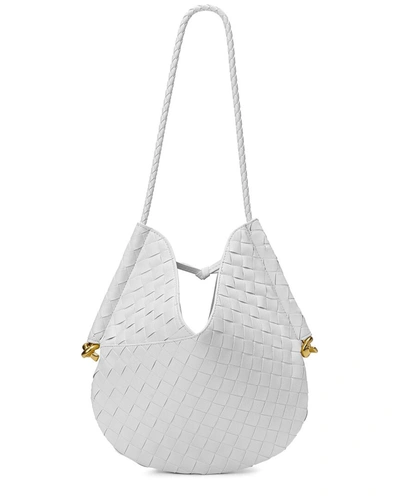 Tiffany & Fred Woven Leather Hobo Bag In White