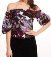 Eva Franco Laken Top In Tempest Bloom In Multi