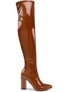 Wild Pair Bravy Womens Laceless Dressy Over-the-knee Boots In Brown