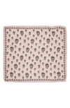 Alexander Mcqueen Silk Mixed Skull Square Scarf In Rosemolere
