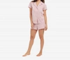 THE SLEEP CODE GINGHAM COTTON CLASSIC SHORT PJ SET IN BUBBLES GINGHAM