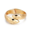 Liv Oliver 18k Gold Faceted Cuff Bangle In Gold