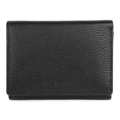 Bugatti Ladies Small Leather Trifold Wallet In Black