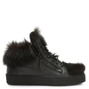 Giuseppe Zanotti Marlena Winter Mid-top Sneakers In Black
