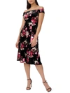 ADRIANNA PAPELL WOMENS VELVET KNEE COCKTAIL AND PARTY DRESS