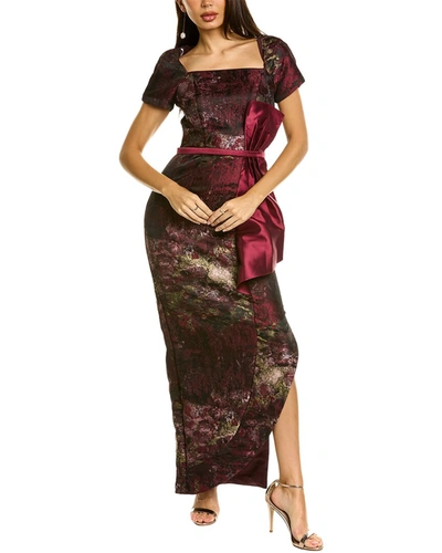 Kay Unger Layne Column Gown In Red