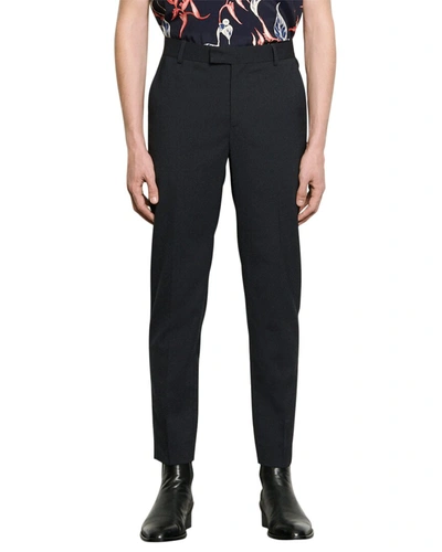 Sandro Jupiter Wool-blend Pant In Black