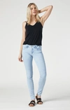 Mavi Alexa Mid Rise Skinny Jeans In Light Blue