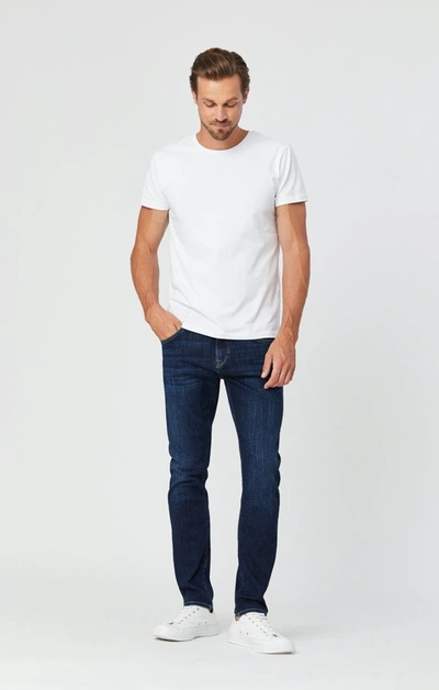 Mavi Jake Slim Leg Jeans In Dark Blue