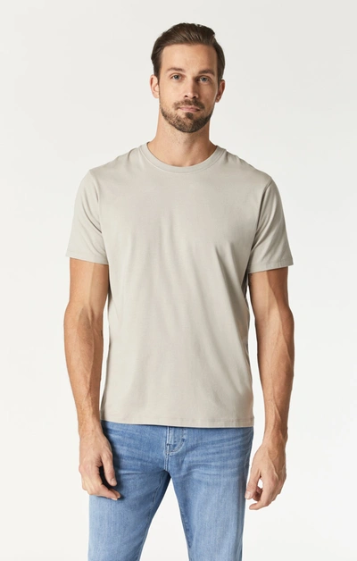 Mavi Natural Dyed T-shirt In Silver Lining In Beige