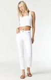 Mavi Kathleen Slim Boyfriend In White Feather Blue In White