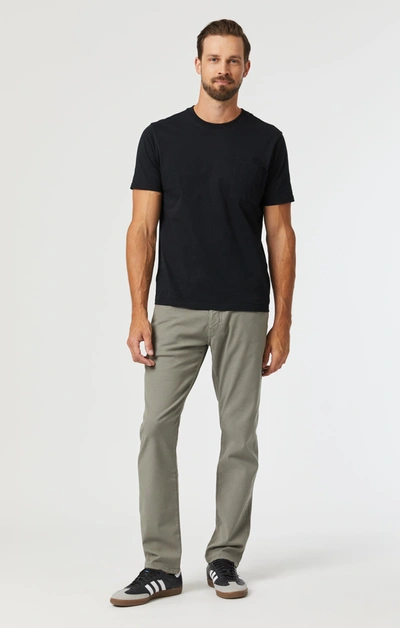 Mavi Marcus Slim Straight Leg In Pewter Luxe Twill In Grey