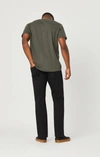 MAVI ZACH STRAIGHT LEG JEANS IN DOUBLE BLACK SUPERMOVE