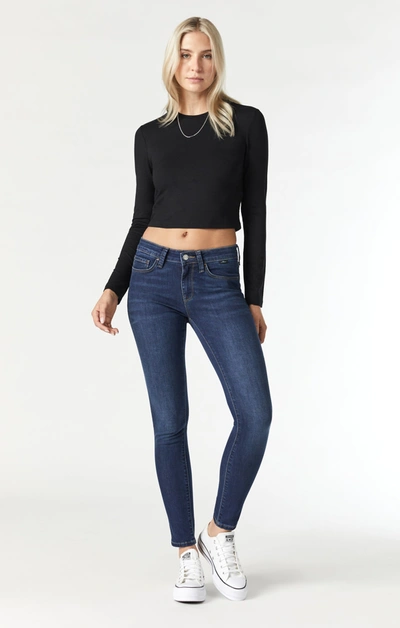 Mavi Adriana Womens Skinny Mid-rise Skinny Jeans In Medium Blue