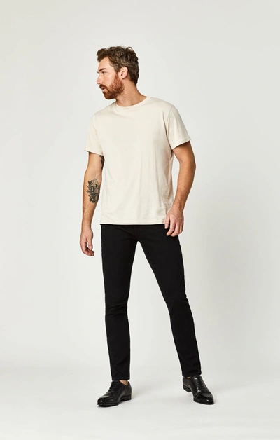 Mavi Jake Slim Leg Jeans In Black