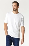 Mavi Short Sleeve Crew Neck T-shirt In Foggy Dew In White