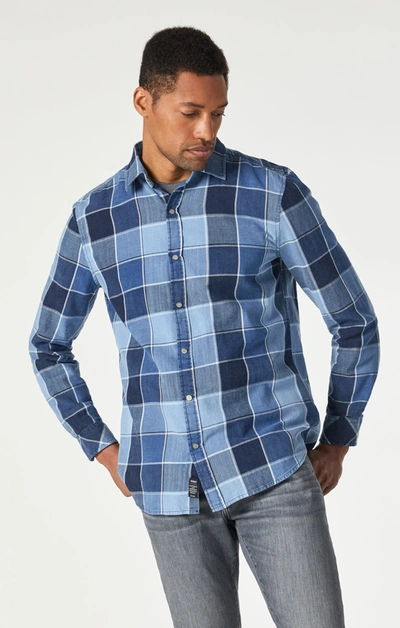 Mavi Check Shirt In Indigo Check In Dark Blue