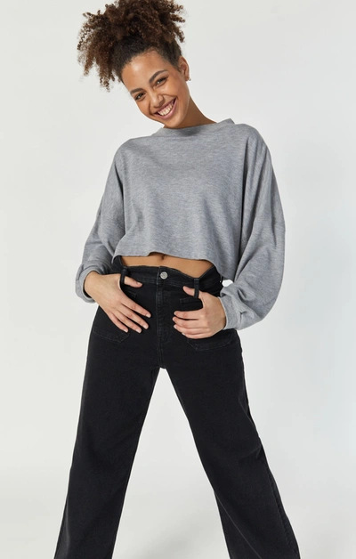 Mavi Paloma Marine Wide Leg In Marine Deep Smoke Flex Blue In Dark Grey