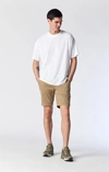 Mavi Noah Shorts In British Khaki Twill In Khaki