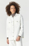 MAVI LIVIA OVERSIZED DENIM SHIRT IN OFF-WHITE CORD