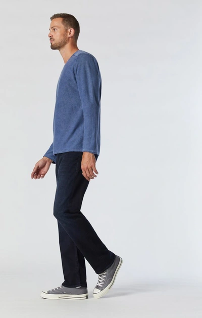 Mavi Matt Mid Rise Relaxed Straight Leg In Ink Williamsburg In Dark Blue