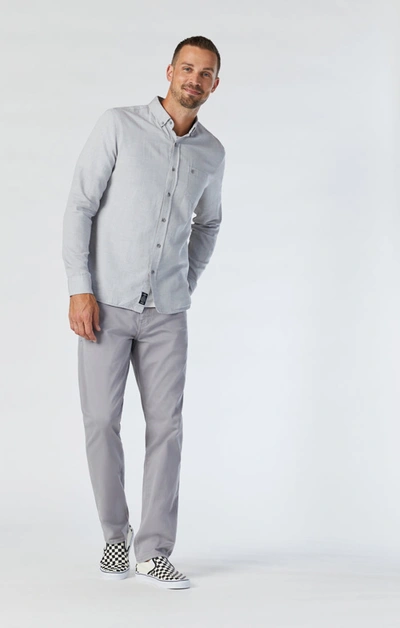 Mavi Zach Straight Leg Pants In Graphite Twill In Grey