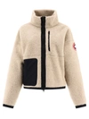 Canada Goose Fleece Sweatshirt Simcoe Zip Up In Beige