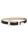 Khaite Lucca Leather Belt In Black