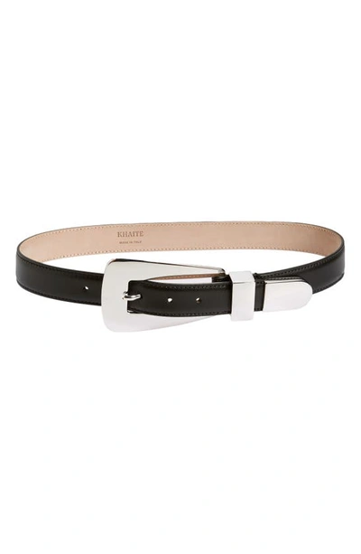 Khaite Lucca Leather Belt In Black
