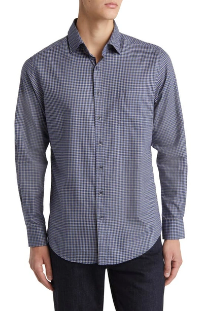 Rodd & Gunn Burrows Flannel Twill Button-up Shirt In Midnight